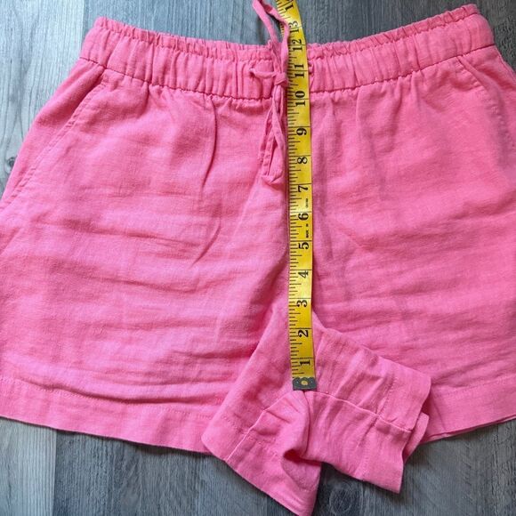 GAP High Rise Linen Shorts Bright Pink Comfy Weekend Small - Picture 6 of 8